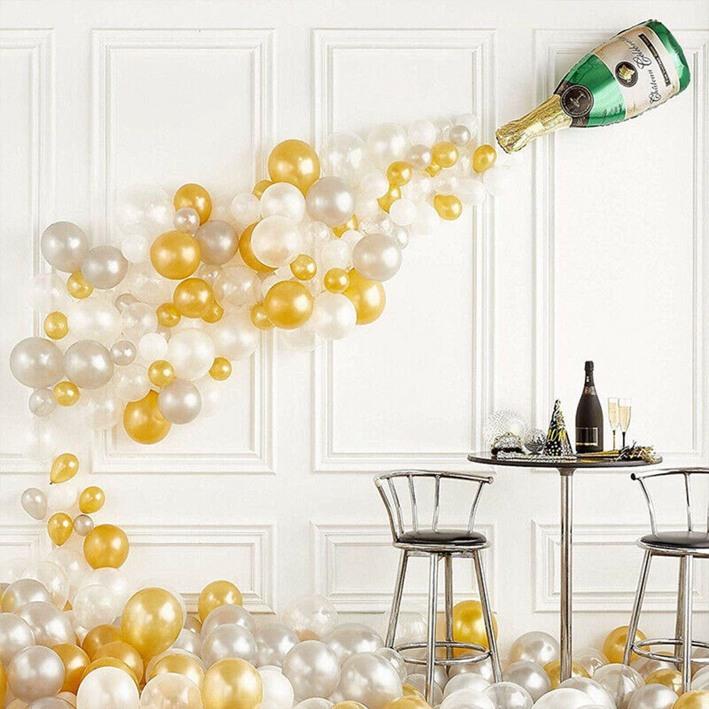 Champagne Balloon Large Size Champagne Cup Bottle Foil Latex Balloons