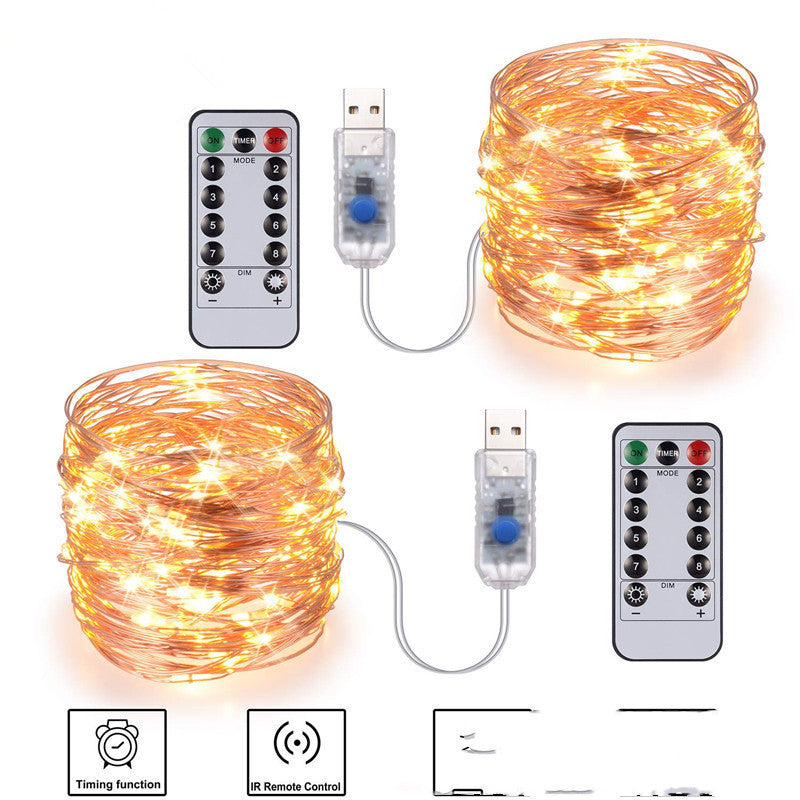 Amazon Explosive USB Remote Control Copper Wire Low Voltage String Light