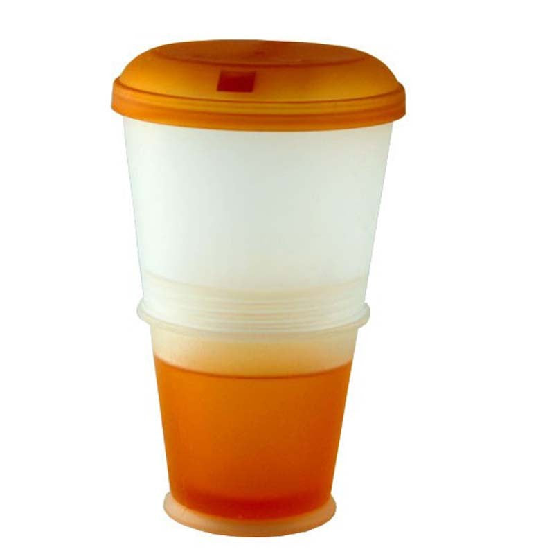 On-The-Go Dual Cereal Cup with Foldable Spoon