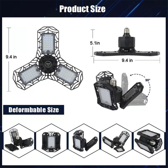 LED garage light deformation folding light