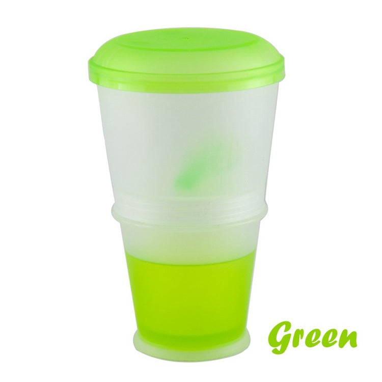 On-The-Go Dual Cereal Cup with Foldable Spoon