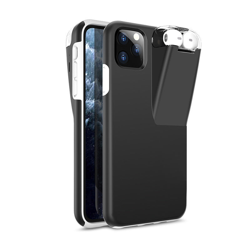 Phone Case With TWS Wireless Bluetooth Earphone Charging Compartment