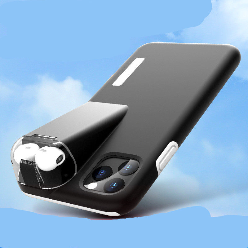 Phone Case With TWS Wireless Bluetooth Earphone Charging Compartment
