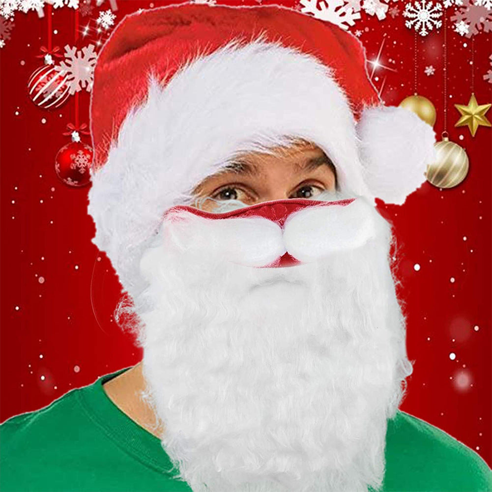 2023 Christmas Carnival Santa Mask Beard Mask Christmas Party Dress Up High Quality Dust Proof Cotton Face Mask