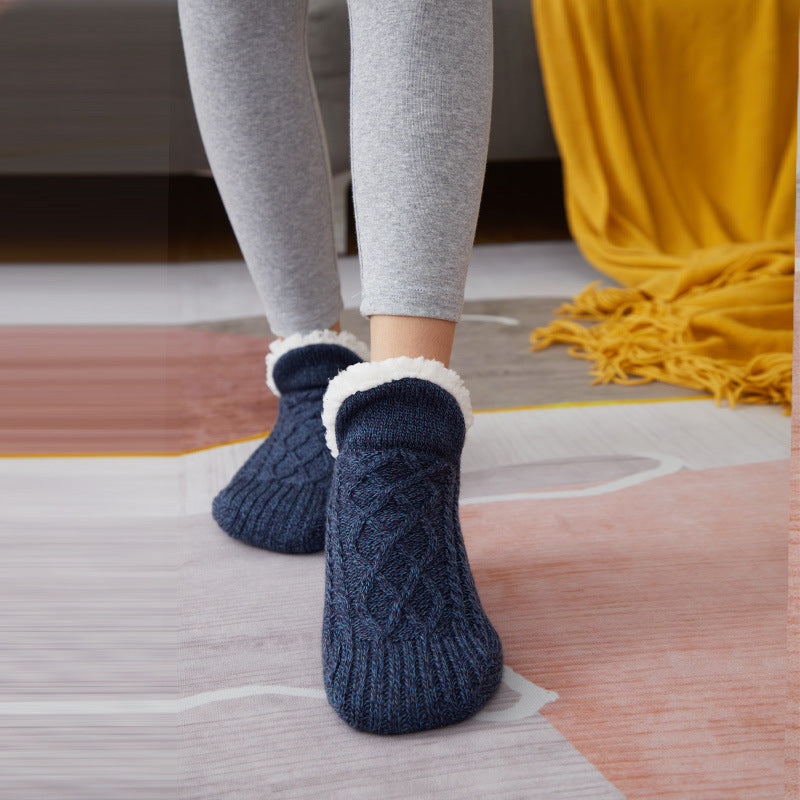 Floor Socks Plus Velvet Thick Winter Bottom Dispensing To Keep Warm Indoor Home