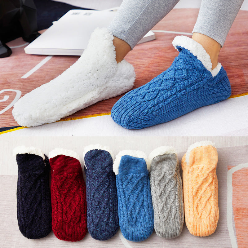 Floor Socks Plus Velvet Thick Winter Bottom Dispensing To Keep Warm Indoor Home
