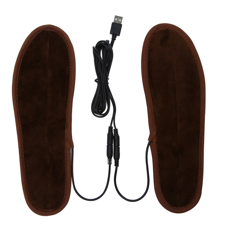 High Temperature USB Unisex Heated Fur Insole