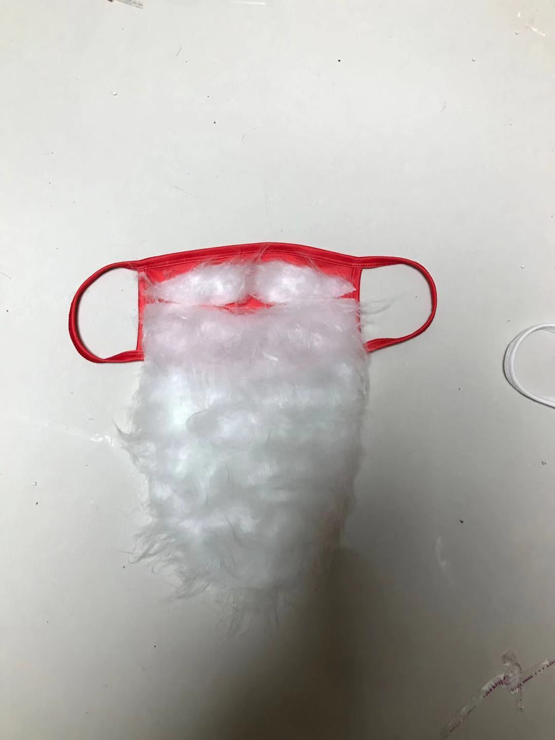 2023 Christmas Carnival Santa Mask Beard Mask Christmas Party Dress Up High Quality Dust Proof Cotton Face Mask