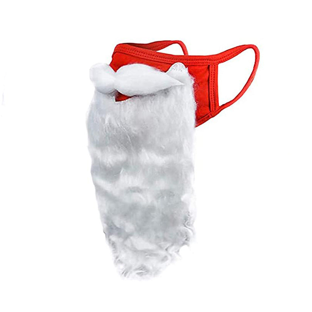 2023 Christmas Carnival Santa Mask Beard Mask Christmas Party Dress Up High Quality Dust Proof Cotton Face Mask
