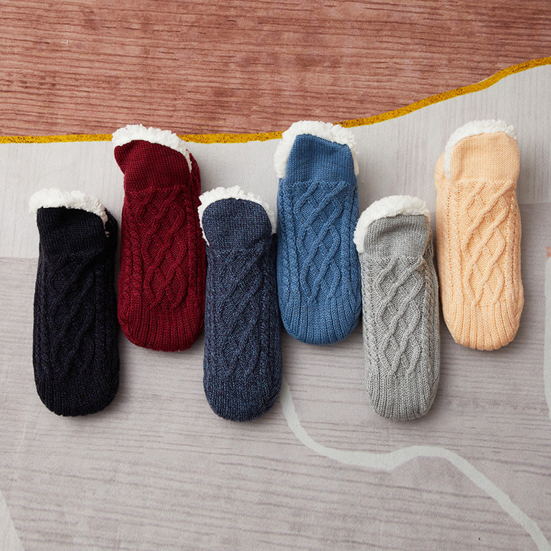 Floor Socks Plus Velvet Thick Winter Bottom Dispensing To Keep Warm Indoor Home
