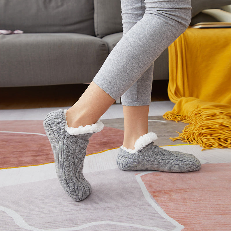 Floor Socks Plus Velvet Thick Winter Bottom Dispensing To Keep Warm Indoor Home