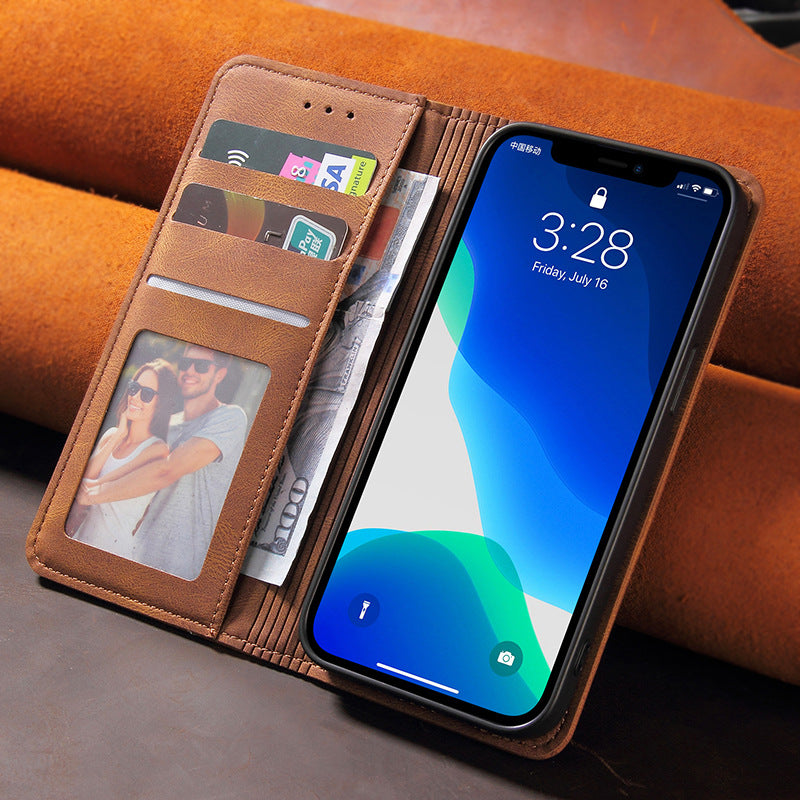 Mobile Phone Leather Case Mobile Warranty Jacket