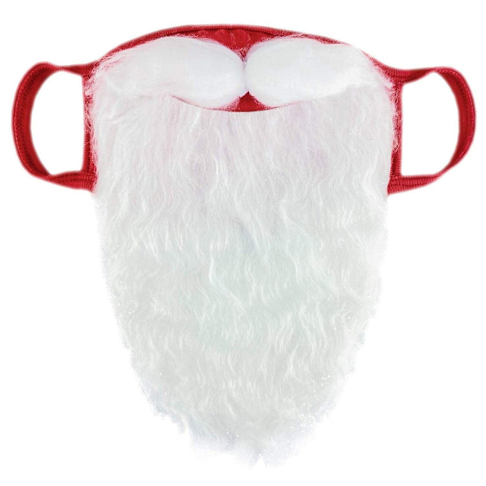 2023 Christmas Carnival Santa Mask Beard Mask Christmas Party Dress Up High Quality Dust Proof Cotton Face Mask