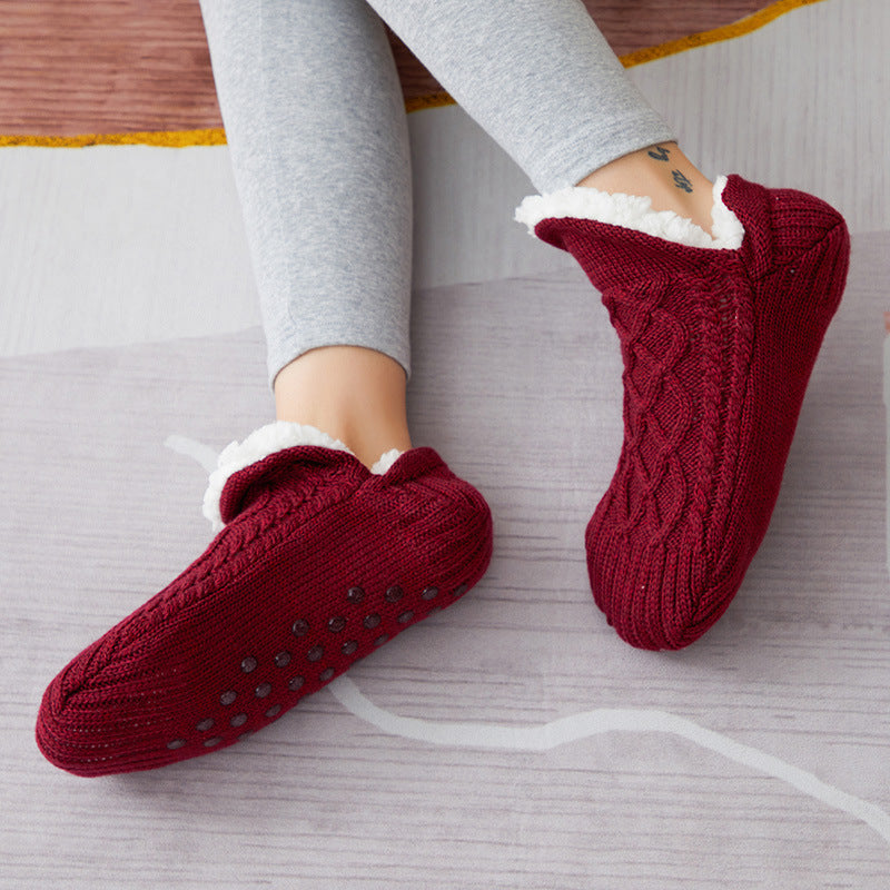 Floor Socks Plus Velvet Thick Winter Bottom Dispensing To Keep Warm Indoor Home