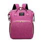 Mommy Bag Foldable Multifunctional Crib Mother And Baby Bag Rechargeable Backpack