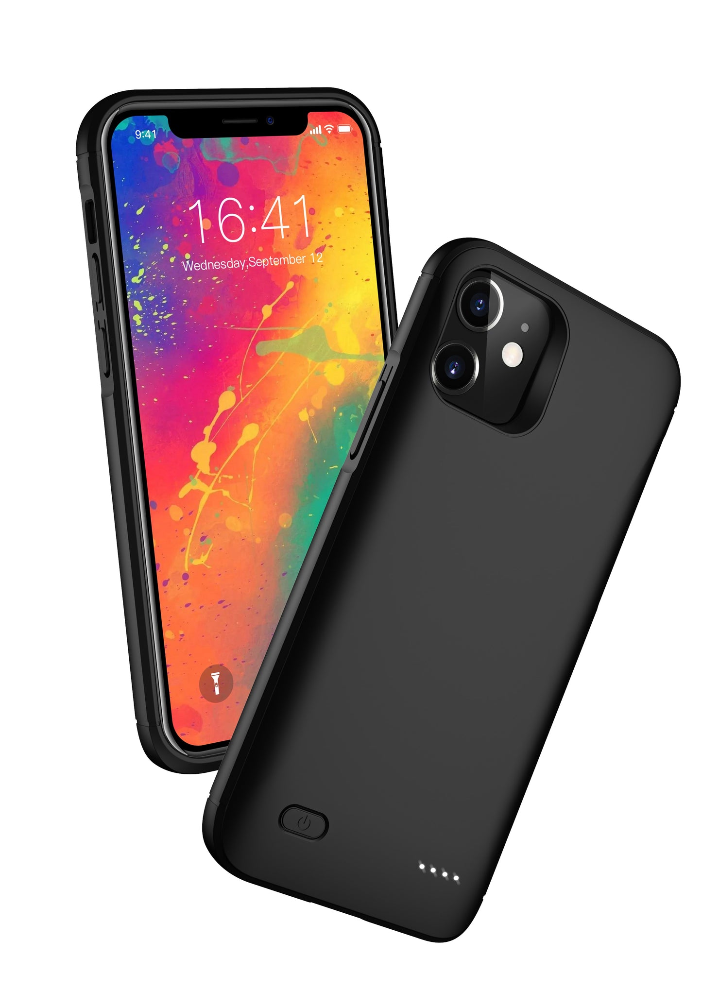Large-capacity charging case with back clip battery