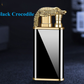 2022 Creative Blue Flame Lighter Dolphin Dragon Tiger Double Fire Metal Winproof Lighter Inflatable Lighter