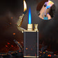 2022 Creative Blue Flame Lighter Dolphin Dragon Tiger Double Fire Metal Winproof Lighter Inflatable Lighter