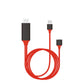 Compatible with Apple, Compatible with Apple , USB 1080P 2M 8 Pin to HDMI TV AV Adapter Cable for iPhone 5 6 6S 7 7 Plus