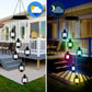 Outdoor Solar Wind Chime Lamp Hummingbird Butterfly Ball Wind Chime Garden Decoration