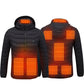 Intelligent Heating Stand Collar Hooded Light And Thin Warm Jacket Male Winter Body Heating